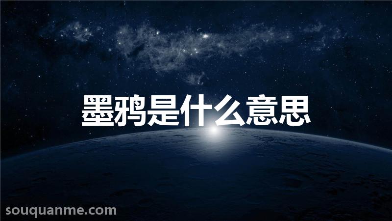 墨鸦是什么意思 墨鸦的读音拼音 墨鸦的词语解释